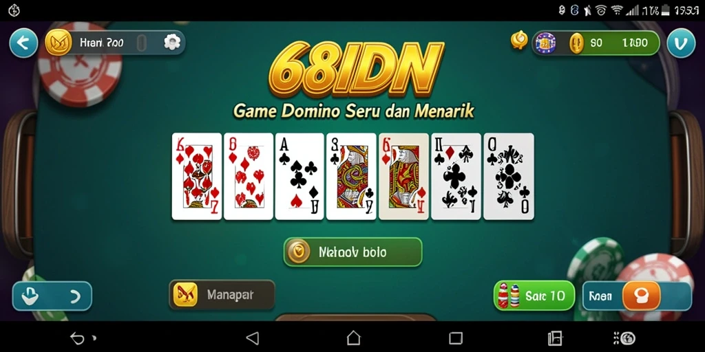 Tampilan menarik dari gameplay Domino di 68IDN.