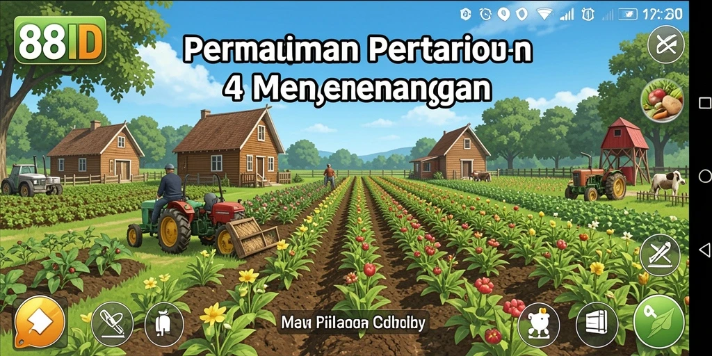 Tampilan gameplay menarik di 88ID dengan aktivitas bertani.