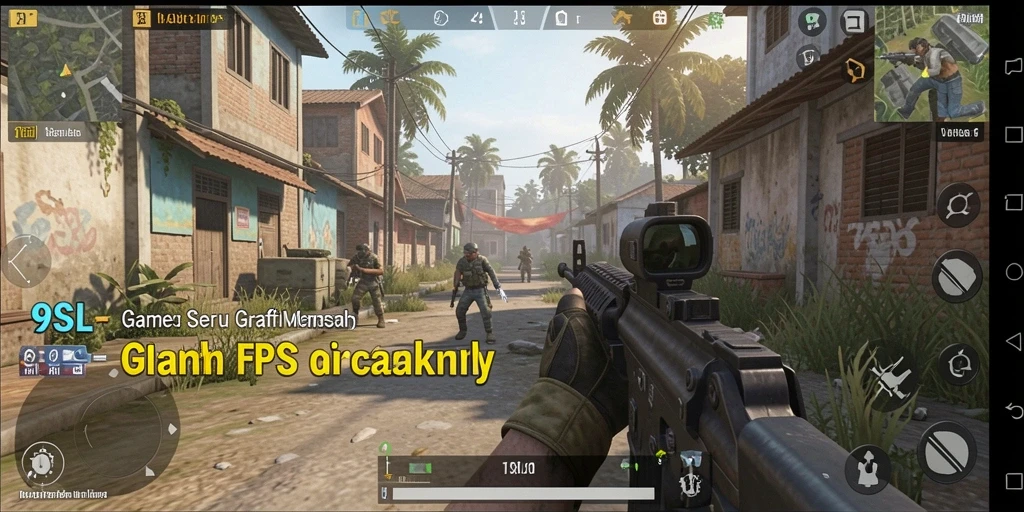 Screenshot gameplay menampilkan aksi tembak-tembakan intens dalam 9SL.