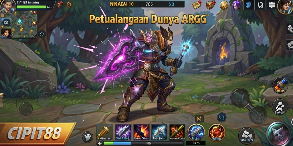 Screenshot utama CIPIT88 menampilkan aksi pertarungan yang mendebarkan dalam dunia ARPG.