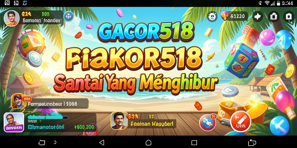 Tangkapan layar GACOR518 menampilkan gameplay yang ceria dan interaktif.