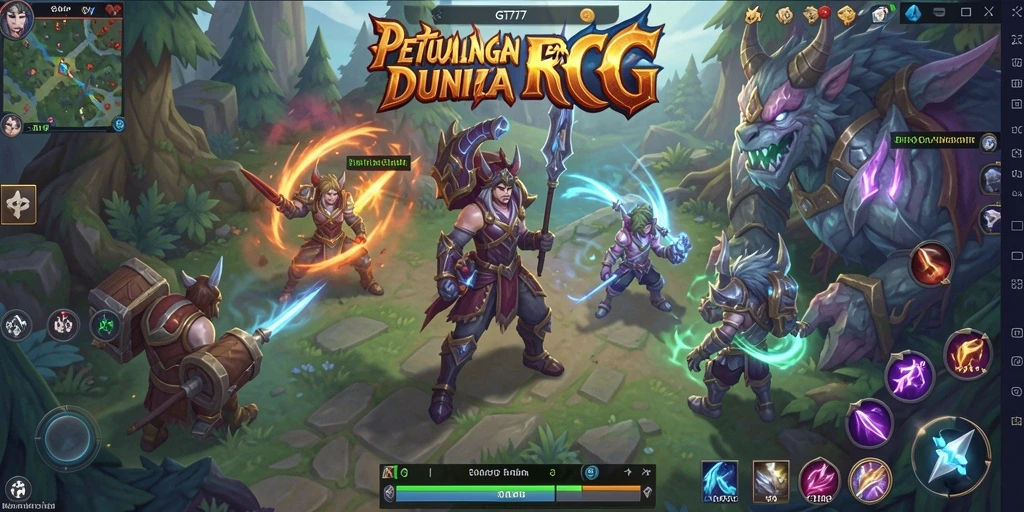 Tampilan gameplay RPG yang mendebarkan dan penuh petualangan.