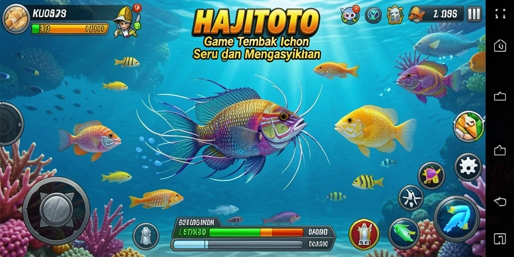 Screenshot gameplay HAJITOTO menampilkan aksi seru Tembak Ikan.