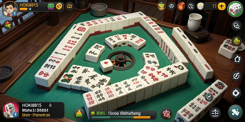 Screenshot HOKI8815 menampilkan gameplay Mahjong yang seru dan menantang.