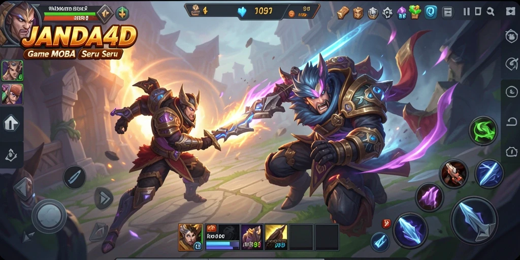 Screenshot dari gameplay seru JANDA4D dengan aksi hero yang menegangkan.