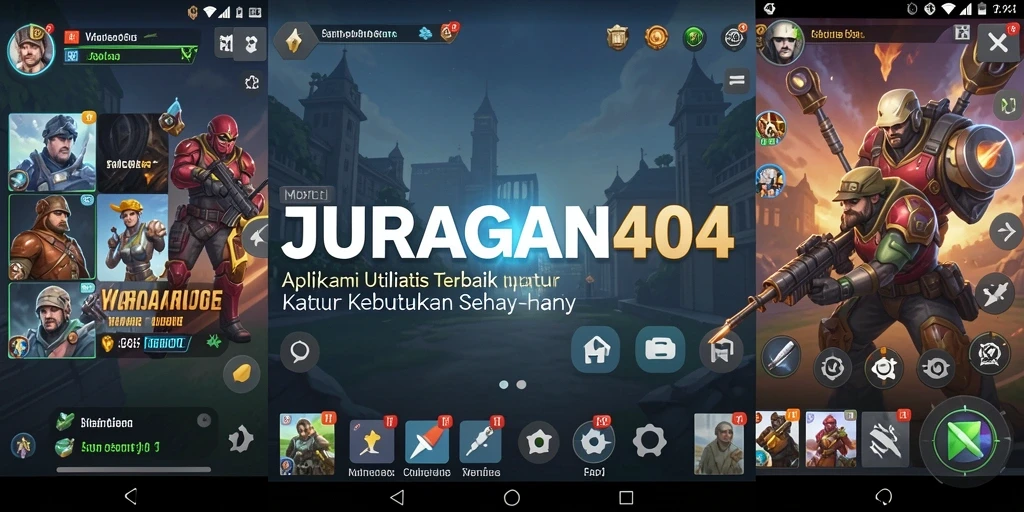 Tampilan antarmuka JURAGAN404 yang intuitif dan menarik.