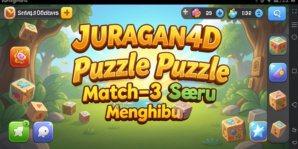 Screenshot gameplay JURAGAN4D menampilkan suasana seru Match-3.