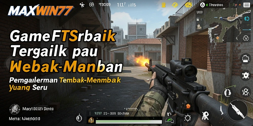 Screenshot gameplay <strong>MAXWIN77</strong> yang menunjukkan aksi tembak-menembak intens.