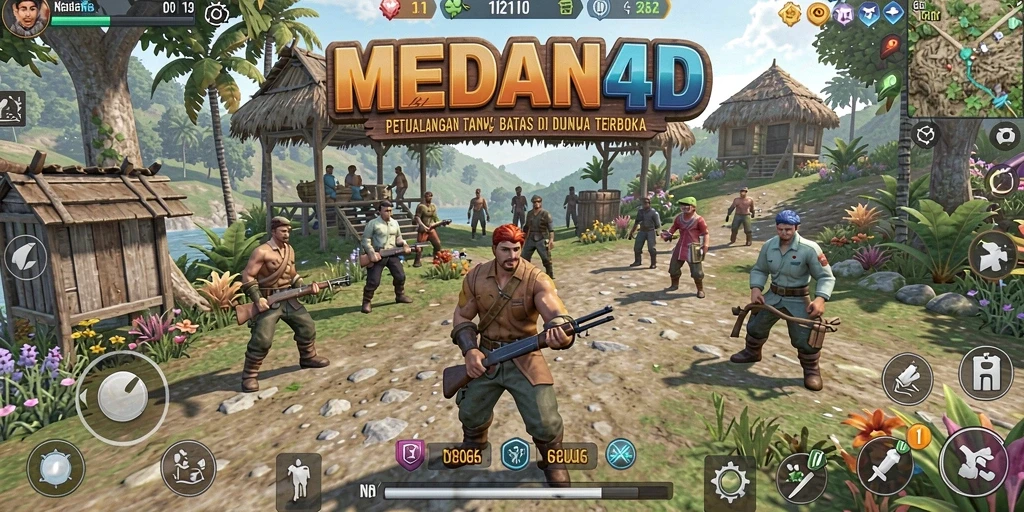 Tampilan seru dari gameplay Open World MEDAN4D yang penuh petualangan.