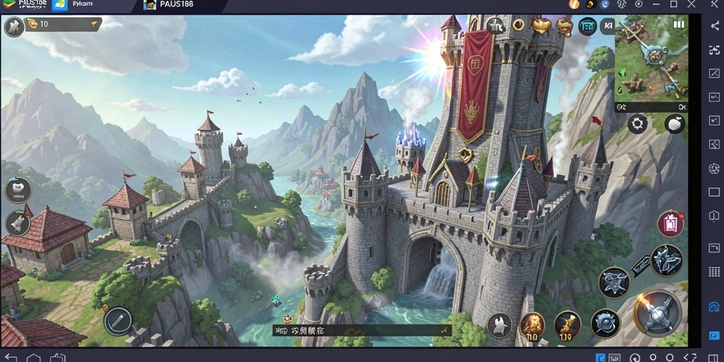Tampilan gameplay seru PAUS188 dengan taktik pertahanan menara.