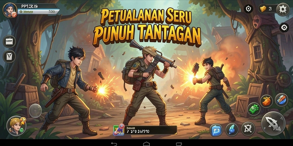 Tampilan gameplay PP123 yang menampilkan petualangan seru dan grafis menakjubkan.