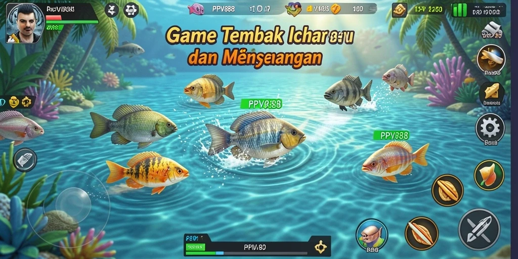 Tampilan gameplay menarik dalam PPV88 Tembak Ikan.