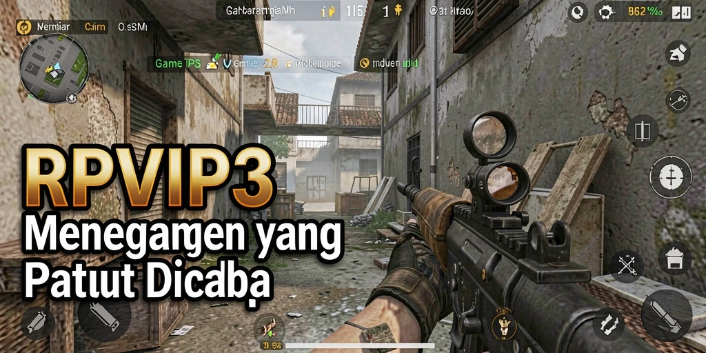 Screenshot RPVIP3 menampilkan aksi gameplay TPS yang mendebarkan dan penuh strategi.