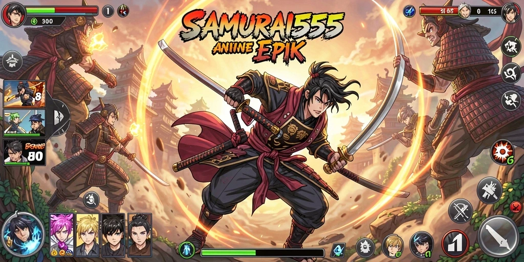 Tampilan gameplay SAMURAI555 yang memukau dan penuh aksi.