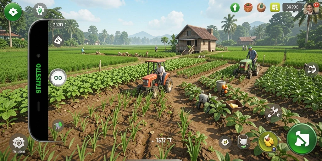 Screenshot menunjukkan gameplay seru dalam pertanian di SITUSTOTO.