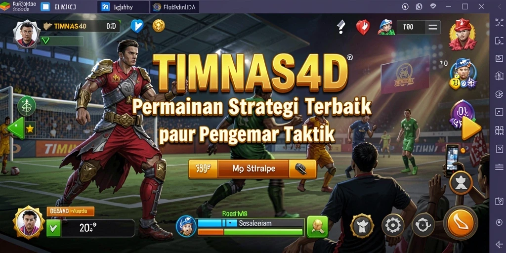 Tampilan menarik dari gameplay strategi di TIMNAS4D.