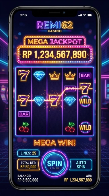 Menu kategori di remi62 memudahkan navigasi aplikasi.